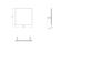 Oventrop Abdeckung aus Echtglas in weiß für eine Heizungsunibox. Ansichten des Produkts: Front, Seiten- und Oberansicht.